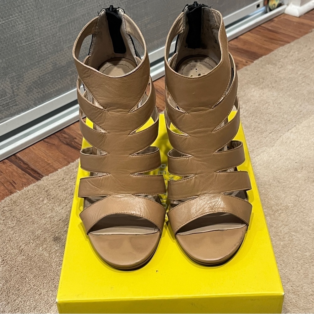 14th & Union Heels Black Nude Strappy 4” Size 9.5 - Picture 7 of 13